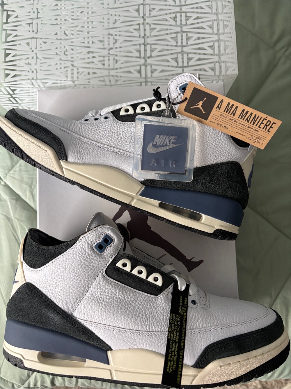 Air Jordan 3 Retro Men’s White/Black/Navy Sneakers